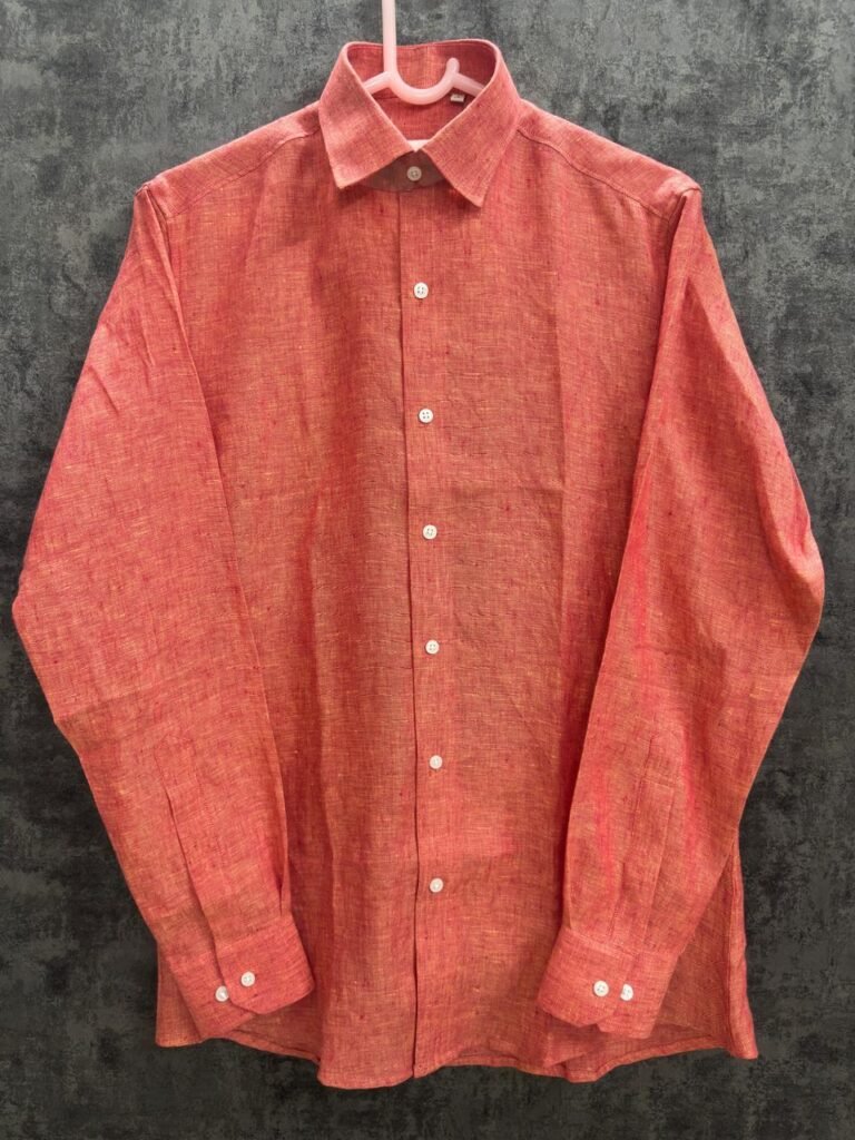 Linen Washed Red Color Shirt