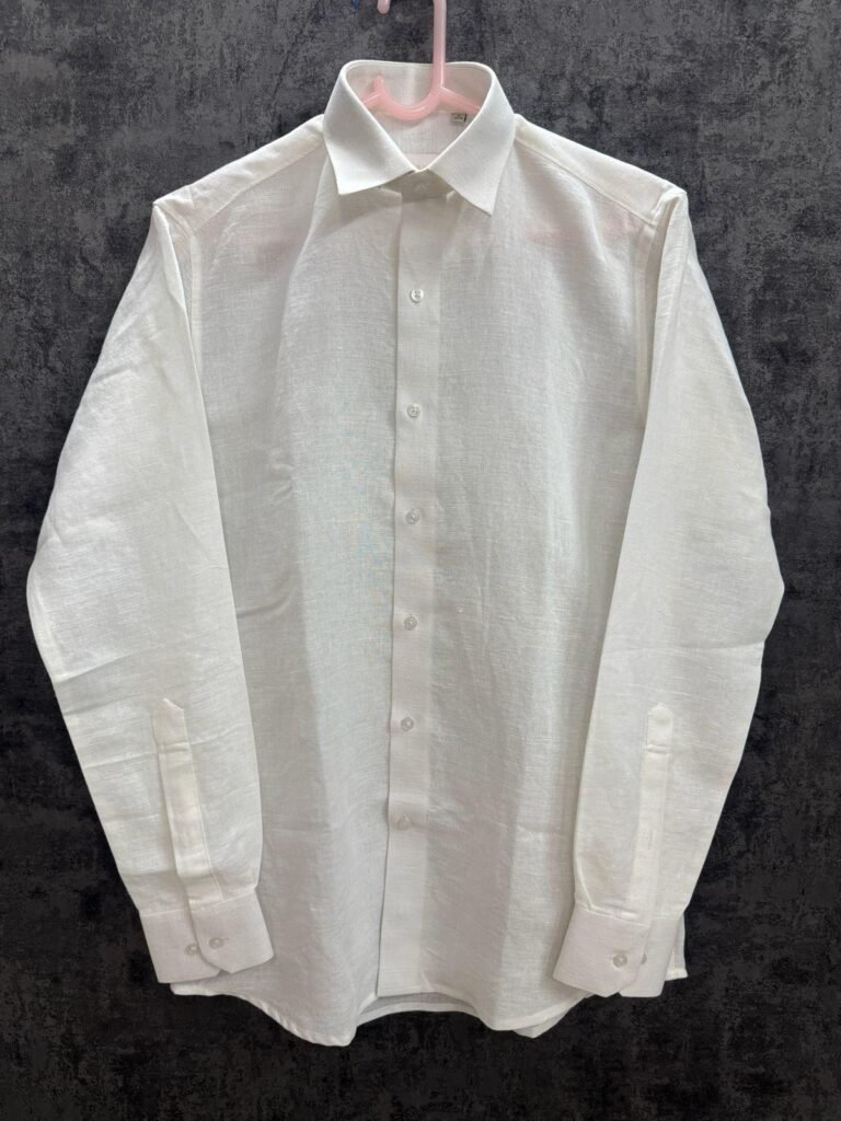 Linen Solid White Premium Shirt