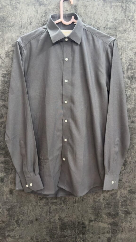 Linen Solid Grey Shirt