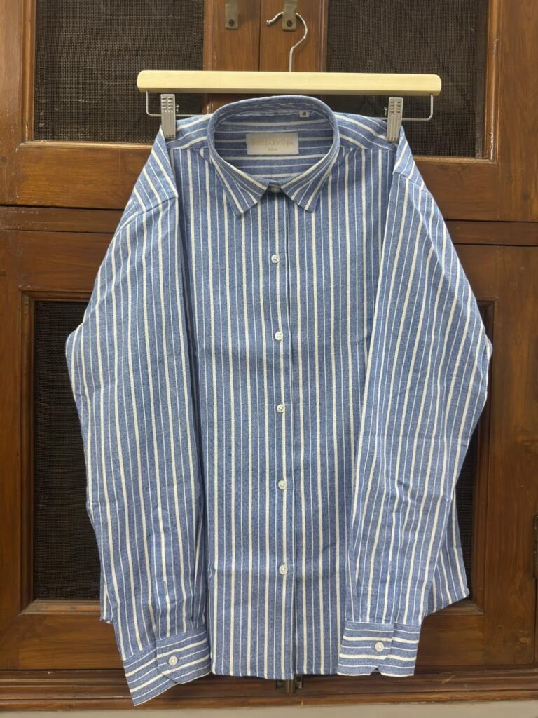 Blue Formal Stripe Shirt